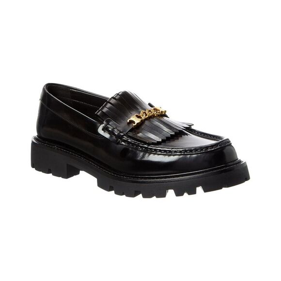 CELINE Shoes - Celine Tess Leather Loafer, Black